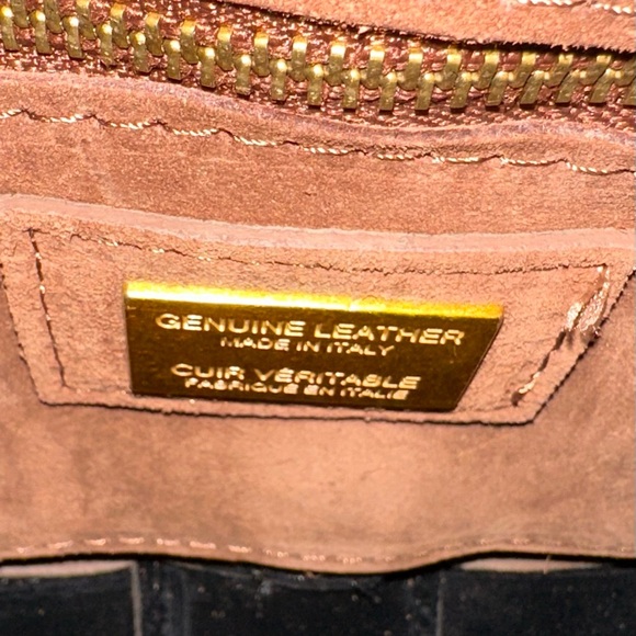 VIOLA CASTELLANI Bruciato Suede Padded Woven Crossbody Made In Italy - Picture 3 of 6